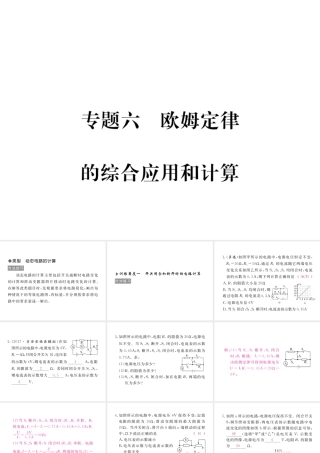 （江西专用）九年级物理全册 专题五 欧姆定律的综合应用和计算同步练习课件 （新版）新人教版-（新版）新人教版初中九年级全册物理课件
