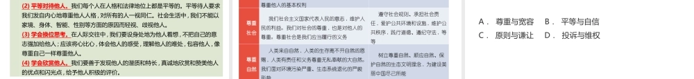 （江西专用）中考道德与法治总复习 考点5 与人为善课件-人教版初中九年级全册政治课件