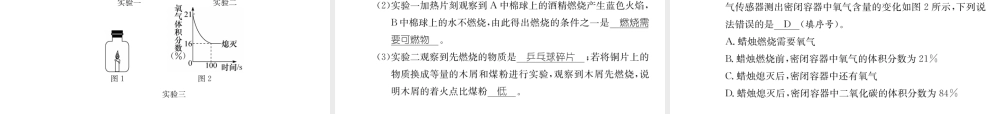 （江西专版）秋九年级化学上册 第7单元 燃料及其利用达标测试卷作业课件 （新版）新人教版-（新版）新人教版初中九年级上册化学课件
