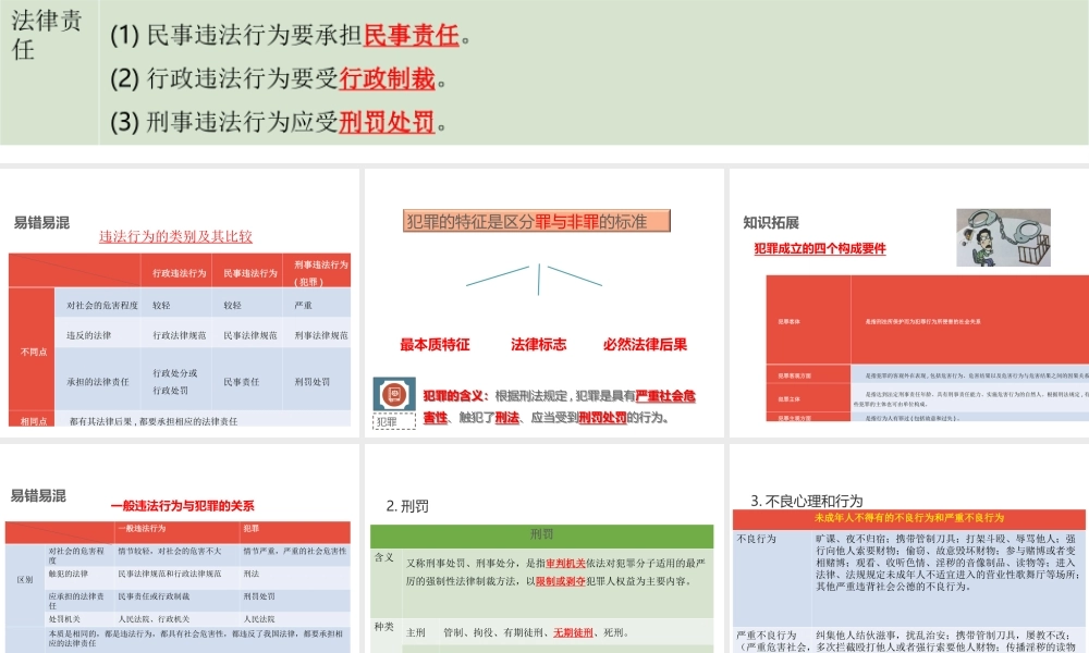 （江西专用）中考道德与法治总复习 考点16 违法与犯罪课件-人教版初中九年级全册政治课件