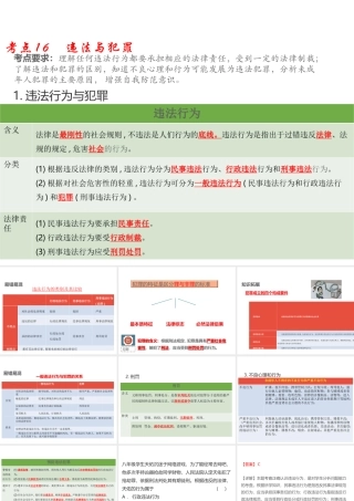 （江西专用）中考道德与法治总复习 考点16 违法与犯罪课件-人教版初中九年级全册政治课件