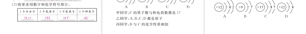 （江西专版）秋九年级化学上册 进阶测试（三）作业课件 （新版）新人教版-（新版）新人教版初中九年级上册化学课件