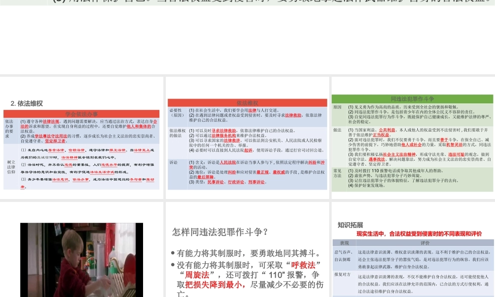 （江西专用）中考道德与法治总复习 考点18 自我保护与依法维权课件-人教版初中九年级全册政治课件