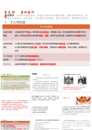 （江西专用）中考道德与法治总复习 考点25 亲社会行为课件-人教版初中九年级全册政治课件