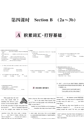 （江西专版）秋九年级英语全册 Unit 11 Sad movies make me cry第四课时习题课件 （新版）人教新目标版-（新版）人教新目标版初中九年级全册英语课件