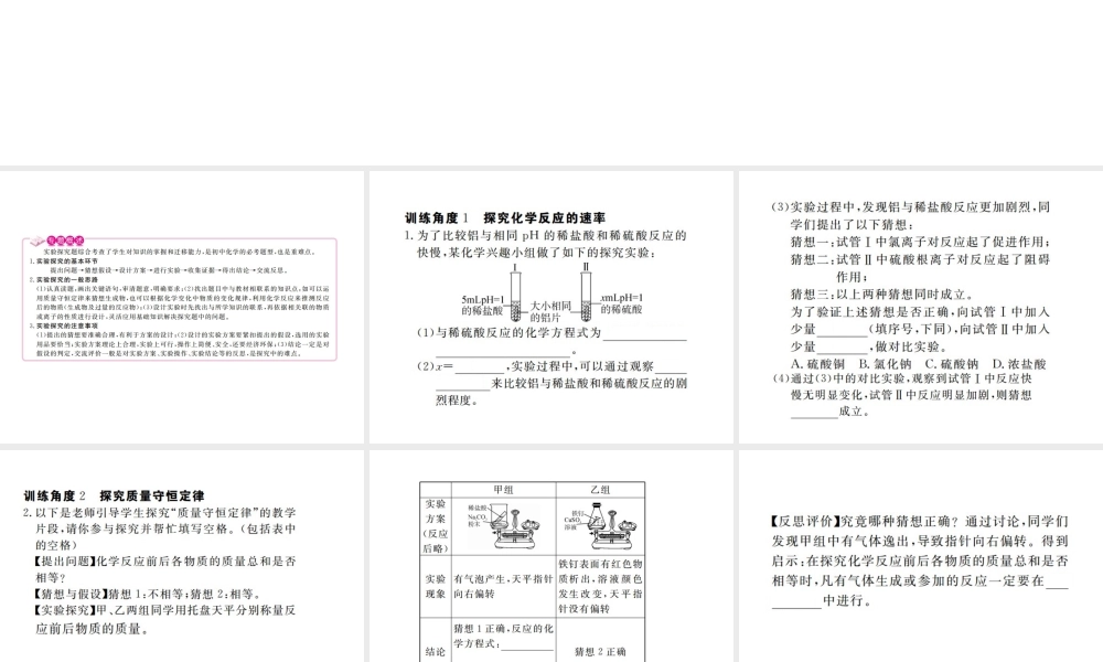 （江西专版）春九年级化学下册 第11单元 盐 化肥 专题训练（七）实验探究课件 （新版）新人教版-（新版）新人教版初中九年级下册化学课件
