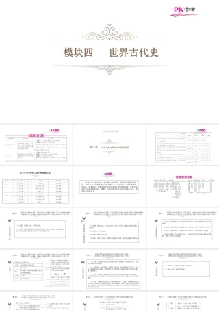 （江西专用）中考历史总复习 第十三单元 上古人类文明与中古亚欧文明课件-人教版初中九年级全册历史课件