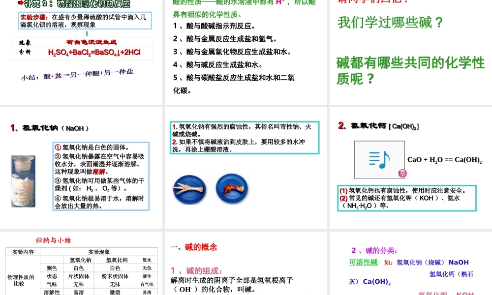 （江西专用）中考化学 考点聚焦 第十单元 酸和碱课件-人教版初中九年级全册化学课件