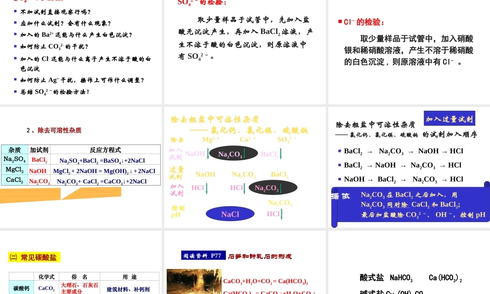 （江西专用）中考化学 考点聚焦 第十一单元 盐 化肥课件-人教版初中九年级全册化学课件
