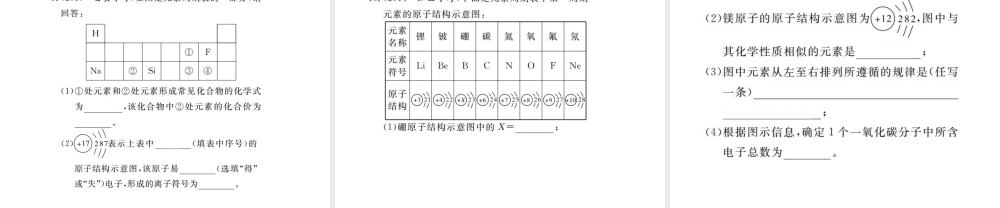 （江西专版）春九年级化学下册 寒假复习十四 元素、元素周期表课件 （新版）新人教版-（新版）新人教版初中九年级下册化学课件