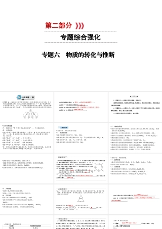 （江西专用）中考化学总复习 第二部分 专题综合强化 专题六 物质的转化与推断课件-人教版初中九年级全册化学课件