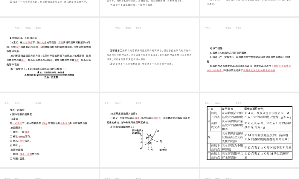 （江西专用）中考化学总复习 第九单元 溶液课件-人教版初中九年级全册化学课件