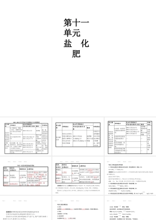 （江西专用）中考化学总复习 第十一单元 盐 化肥课件-人教版初中九年级全册化学课件