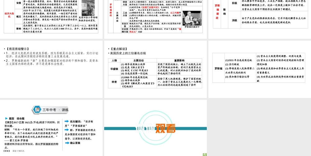 （江西专用）中考历史总复习 第一部分 教材同步复习 模块六 世界现代史 第19章 凡尔赛—华盛顿体系下的西方世界课件-人教版初中九年级全册历史课件