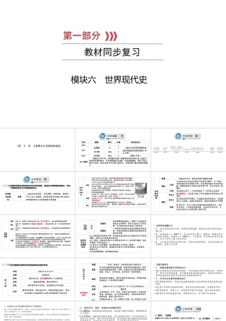 （江西专用）中考历史总复习 第一部分 教材同步复习 模块六 世界现代史 第21章 主要资本主义国家的变化课件-人教版初中九年级全册历史课件