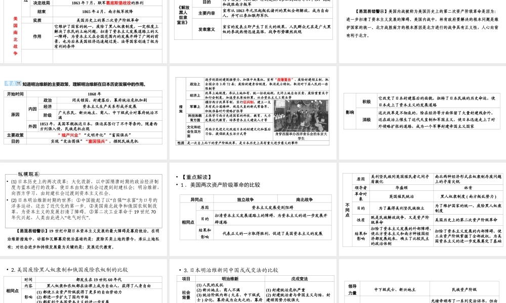 （江西专用）中考历史总复习 第一部分 教材同步复习 模块五 世界近代史 第15章 资产阶级统治的巩固与扩大课件-人教版初中九年级全册历史课件