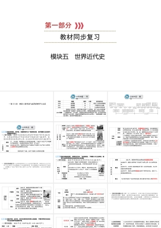 （江西专用）中考历史总复习 第一部分 教材同步复习 模块五 世界近代史 第16章 两次工业革命与近代的科学与文艺课件-人教版初中九年级全册历史课件