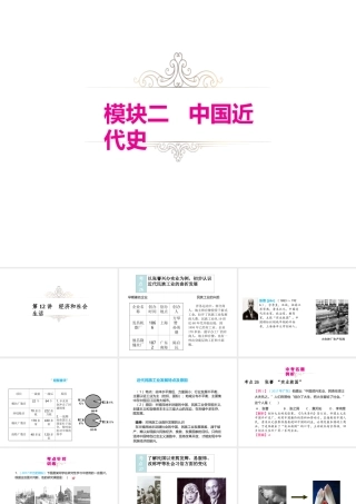 （江西专用）中考历史复习 模块二 中国近代史 第12讲 经济和社会生活教学课件-人教版初中九年级全册历史课件