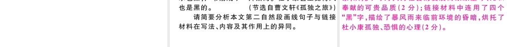（江西专版）秋九年级语文上册 第四单元 16 孤独之旅习题课件 新人教版-新人教版初中九年级上册语文课件