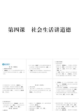 （河南专版）八年级道德与法治上册 第二单元 遵守社会规则 第四课 社会生活讲道德习题课件 新人教版-新人教版初中八年级上册政治课件