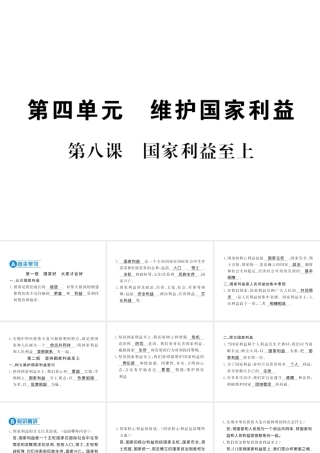 （河南专版）八年级道德与法治上册 第四单元 维护国家利益 第八课 国家利益至上习题课件 新人教版-新人教版初中八年级上册政治课件