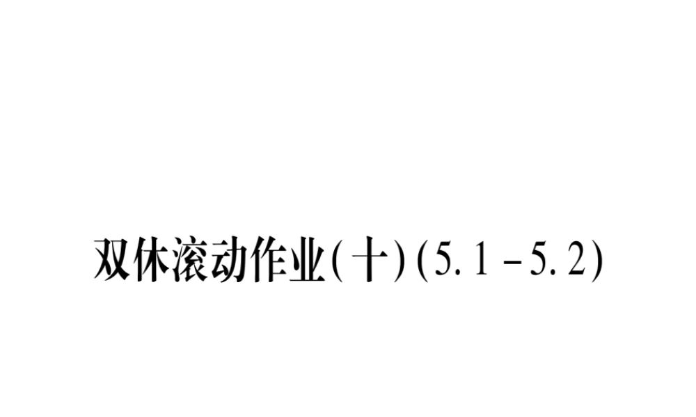 （江西专版）秋九年级数学上册 双休作业（十）（5.1-5.2）作业课件 （新版）北师大版-（新版）北师大版初中九年级上册数学课件