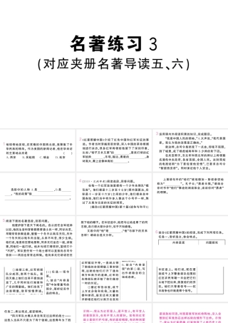 （河北专版）八年级语文上册 第二单元 名著练习3课件 新人教版-新人教版初中八年级上册语文课件
