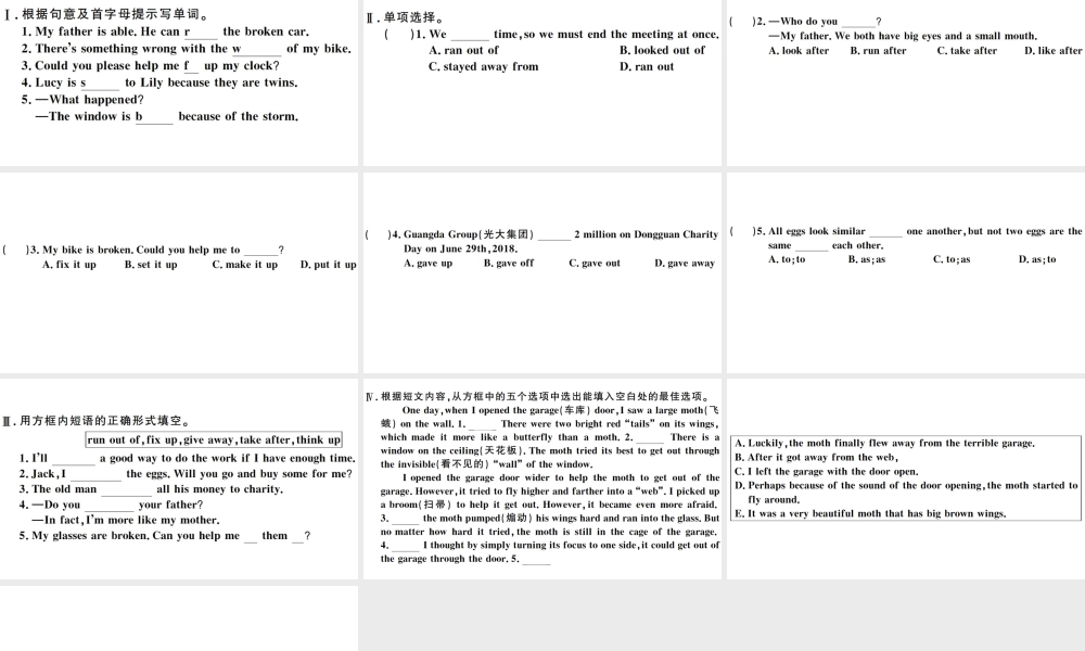 （河南专版）八年级英语下册 Unit 2 I’ll help to clean up the city parks第三课时习题课件（新版）人教新目标版-（新版）人教新目标版初中八年级下册英语课件
