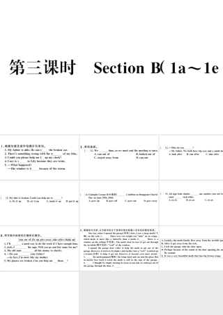 （河南专版）八年级英语下册 Unit 2 I’ll help to clean up the city parks第三课时习题课件（新版）人教新目标版-（新版）人教新目标版初中八年级下册英语课件