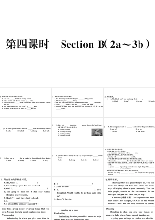 （河南专版）八年级英语下册 Unit 2 I’ll help to clean up the city parks第四课时习题课件（新版）人教新目标版-（新版）人教新目标版初中八年级下册英语课件