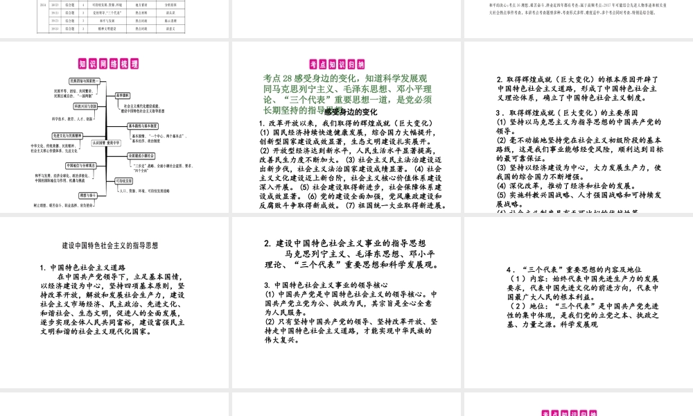 （江西专用）中考政治复习 第八讲 认识国情 爱我中华课件-人教版初中九年级全册政治课件