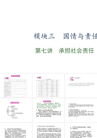 （江西专用）中考政治复习 第七讲 承担社会责任课件-人教版初中九年级全册政治课件