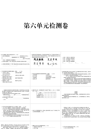 （河北专版）八年级语文上册 第六单元检测卷课件 新人教版-新人教版初中八年级上册语文课件