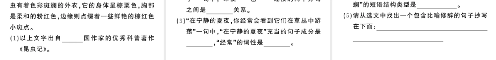 （河北专版）八年级语文上册 第四单元 名著练习6课件 新人教版-新人教版初中八年级上册语文课件