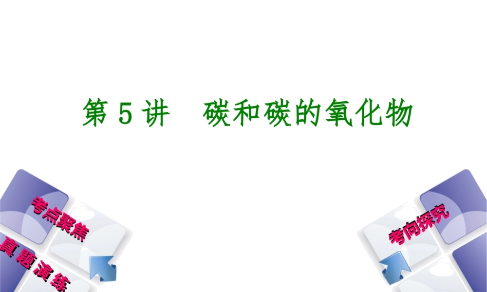 （河北专版）中考化学复习 第5课时 碳和碳的氧化物课件-人教版初中九年级全册化学课件