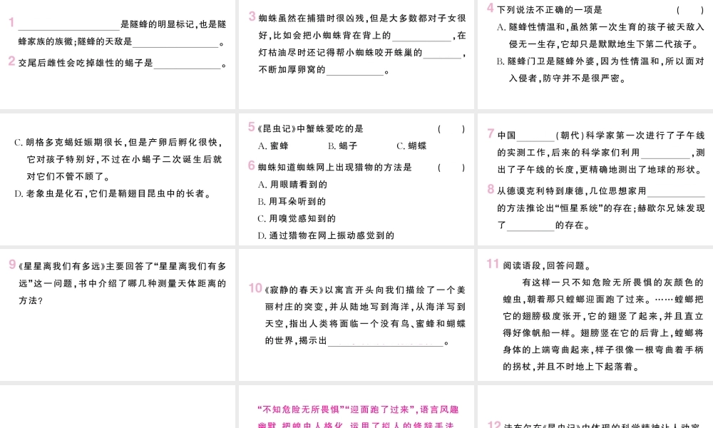 （河北专版）八年级语文上册 第五单元 名著练习7课件 新人教版-新人教版初中八年级上册语文课件