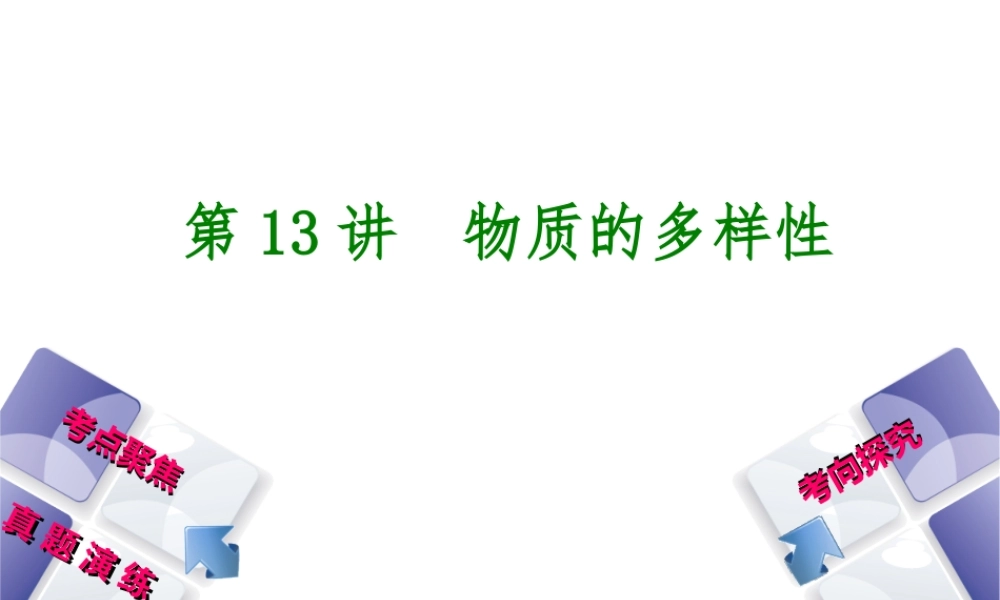 （河北专版）中考化学复习 第13课时 物质的多样性课件-人教版初中九年级全册化学课件