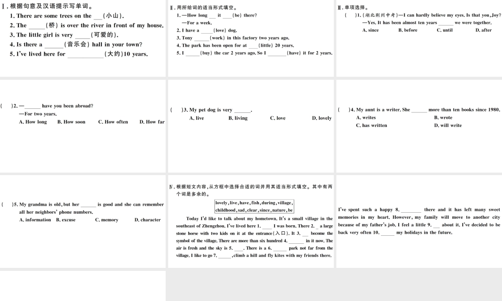 （河南专版）八年级英语下册 Unit 10 I’ve had this bike for three years第三课时习题课件（新版）人教新目标版-（新版）人教新目标版初中八年级下册英语课件