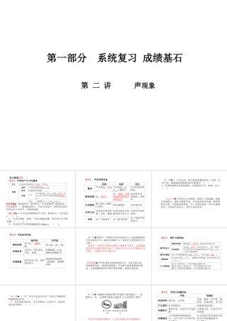 （河北专版）中考物理 第一部分 系统复习 成绩基石 第2讲 声现象课件-人教版初中九年级全册物理课件