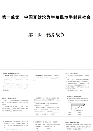 （河北专版）秋八年级历史上册 第一单元 中国开始沦为半殖民地半封建社会 第1课 鸦片战争习题课件 新人教版-新人教版初中八年级上册历史课件