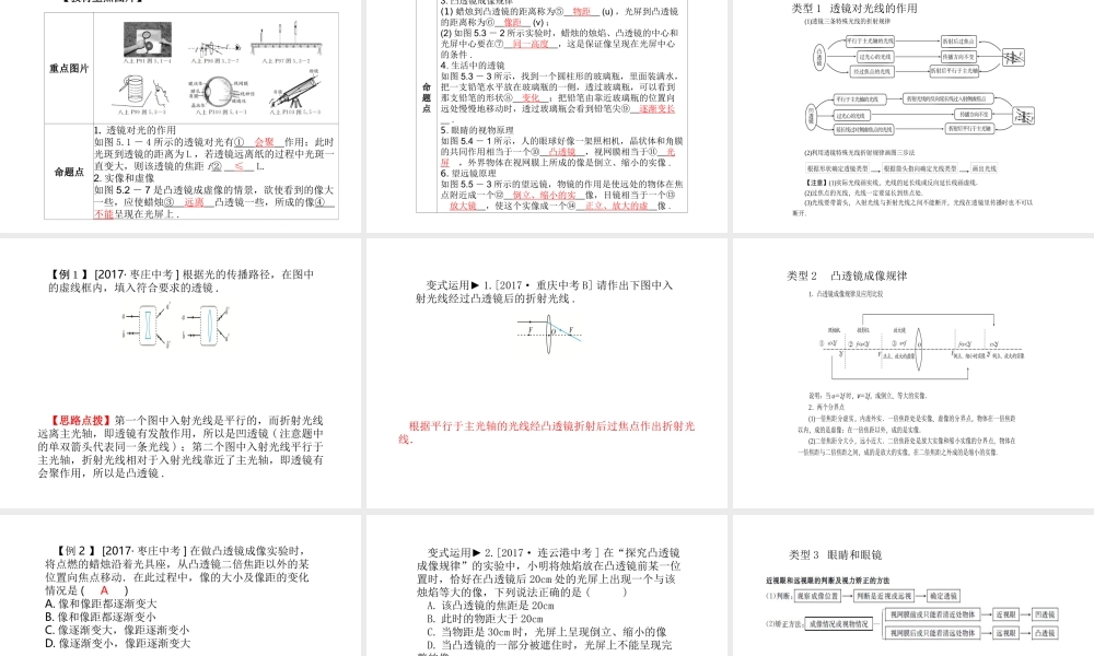 （河北专版）中考物理 第一部分 系统复习 成绩基石 第5讲 透镜及其应用课件-人教版初中九年级全册物理课件