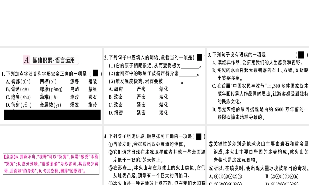 （河南专版）春八年级语文下册 第二单元 6 阿西莫夫短文两篇习题课件 新人教版-新人教版初中八年级下册语文课件