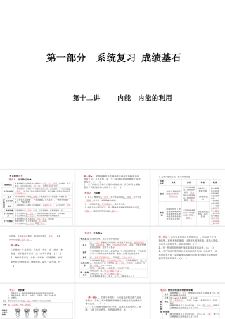 （河北专版）中考物理 第一部分 系统复习 成绩基石 第12讲 内能  内能的利用课件-人教版初中九年级全册物理课件