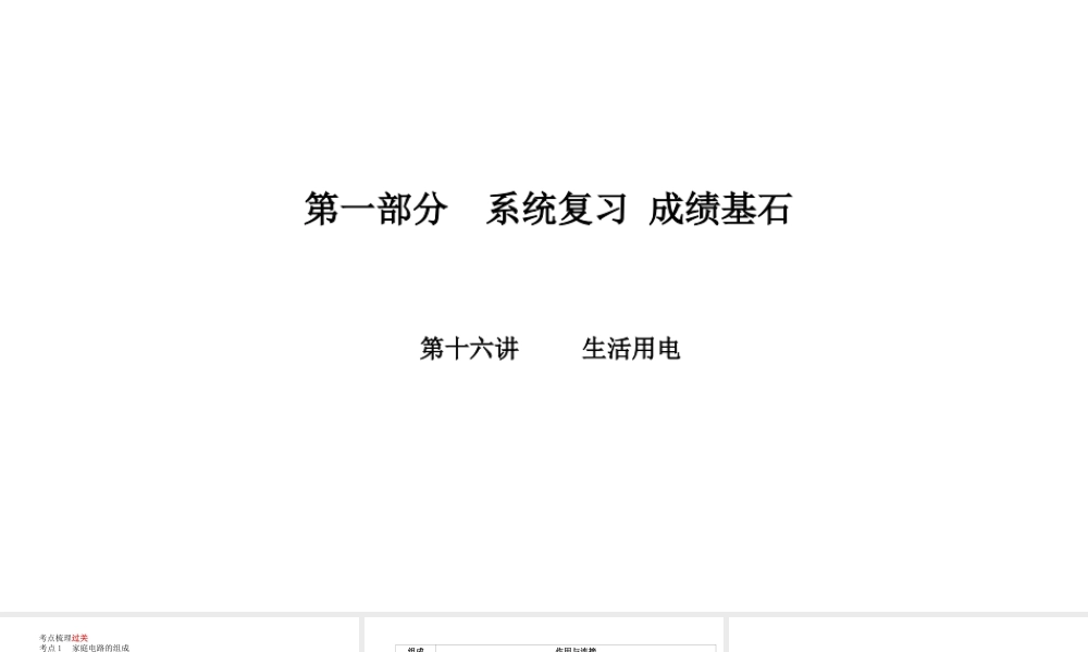 （河北专版）中考物理 第一部分 系统复习 成绩基石 第16讲 生活用电课件-人教版初中九年级全册物理课件