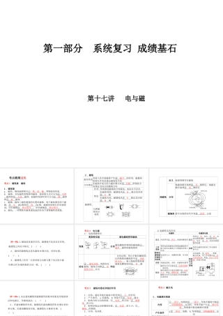 （河北专版）中考物理 第一部分 系统复习 成绩基石 第17讲 电与磁课件-人教版初中九年级全册物理课件