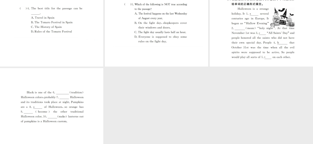 （河北专版）九年级英语全册 Unit 2 I think that mooncakes are delicious Self Check习题课件 （新版）人教新目标版-（新版）人教新目标版初中九年级全册英语课件