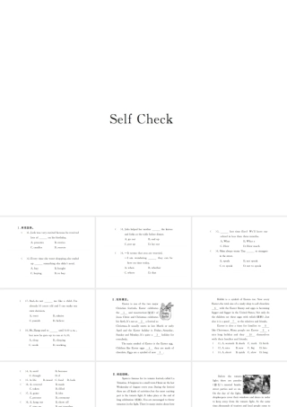 （河北专版）九年级英语全册 Unit 2 I think that mooncakes are delicious Self Check习题课件 （新版）人教新目标版-（新版）人教新目标版初中九年级全册英语课件