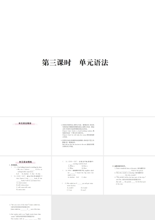 （河北专版）九年级英语全册 Unit 2 I think that mooncakes are delicious（第3课时）习题课件 （新版）人教新目标版-（新版）人教新目标版初中九年级全册英语课件