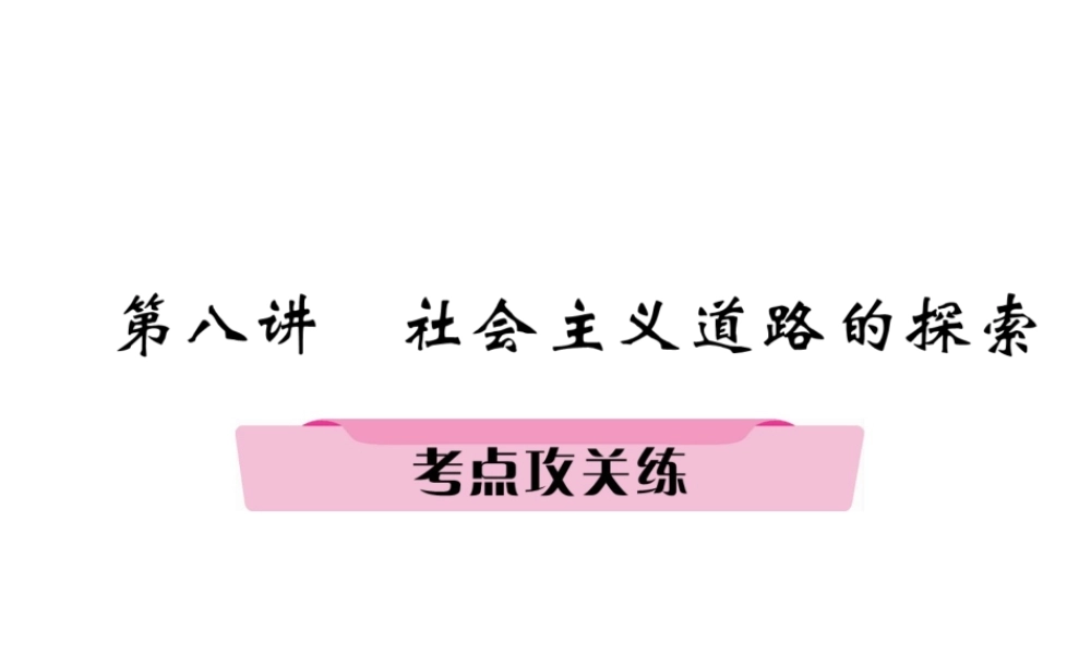 （河北专版）中考历史总复习 第8讲 社会主义道路的探索考点攻关练课件-人教版初中九年级全册历史课件