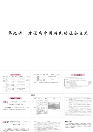 （河北专版）中考历史总复习 第9讲 建设有中国特色的社会主义必考考点清单课件-人教版初中九年级全册历史课件